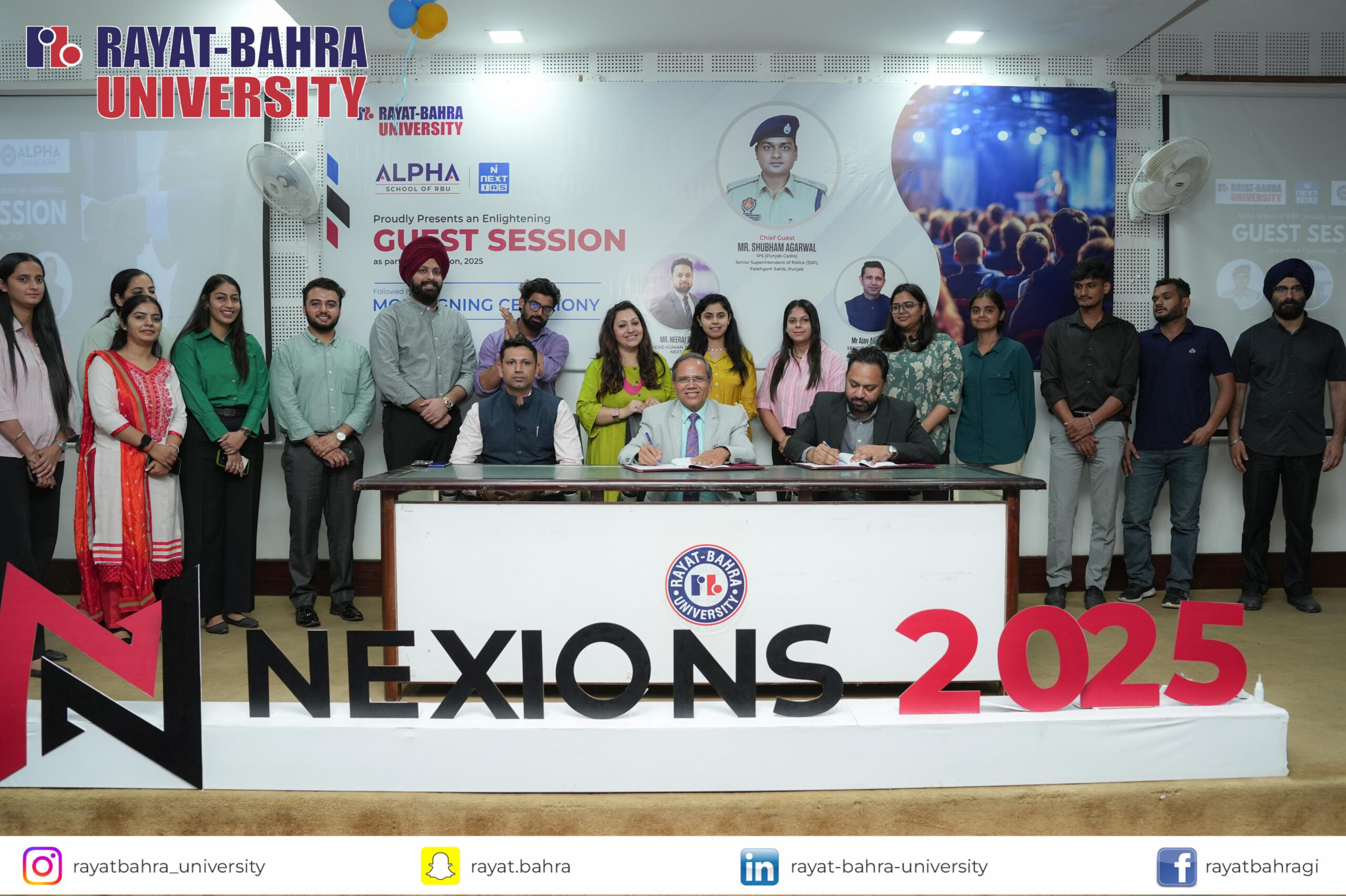 MoU Signed Between Rayat Bahra University and NextIAS During Orientation