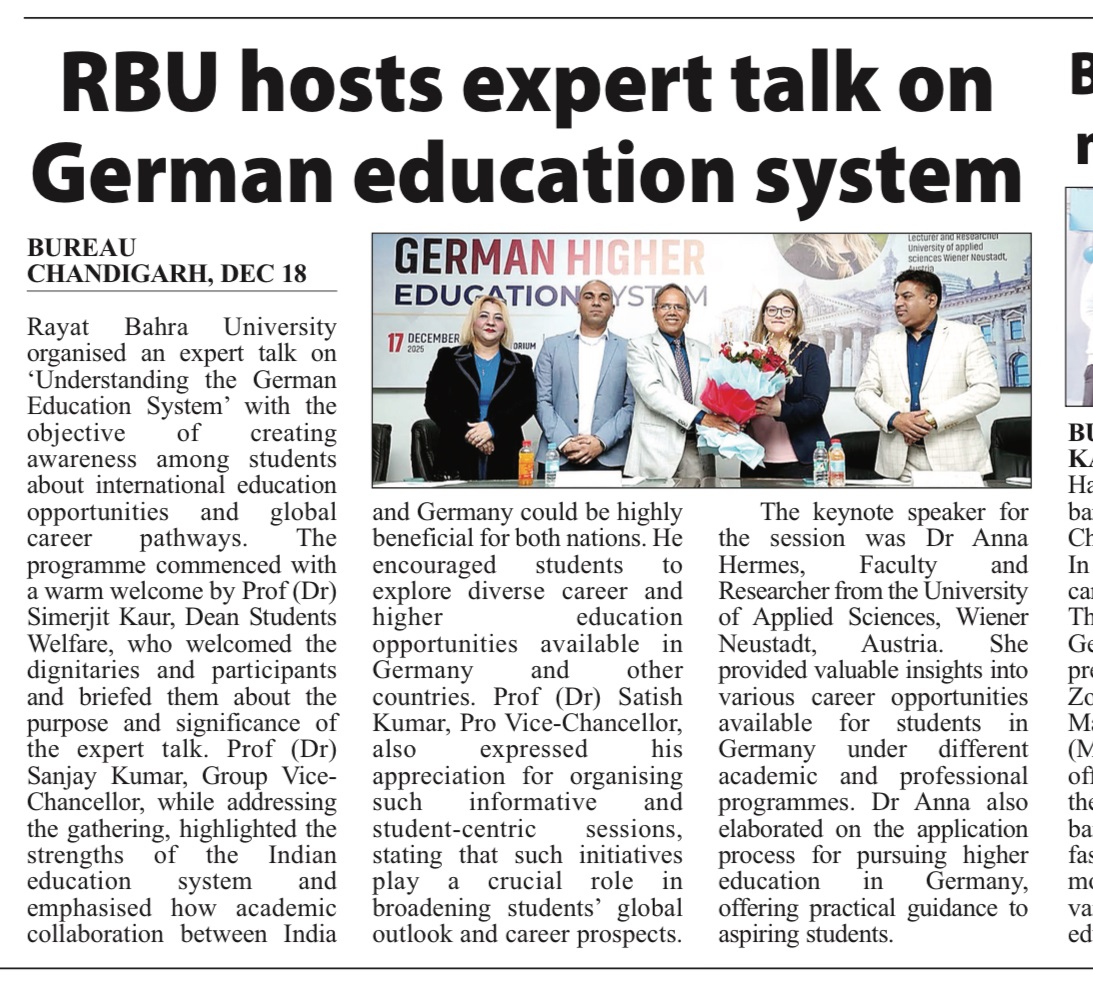 RBU Hosts Expert Talk on German Education System