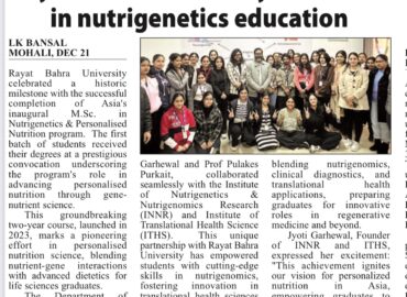 Rayat Bahra University Leads Asia in Nutrigenetics Education