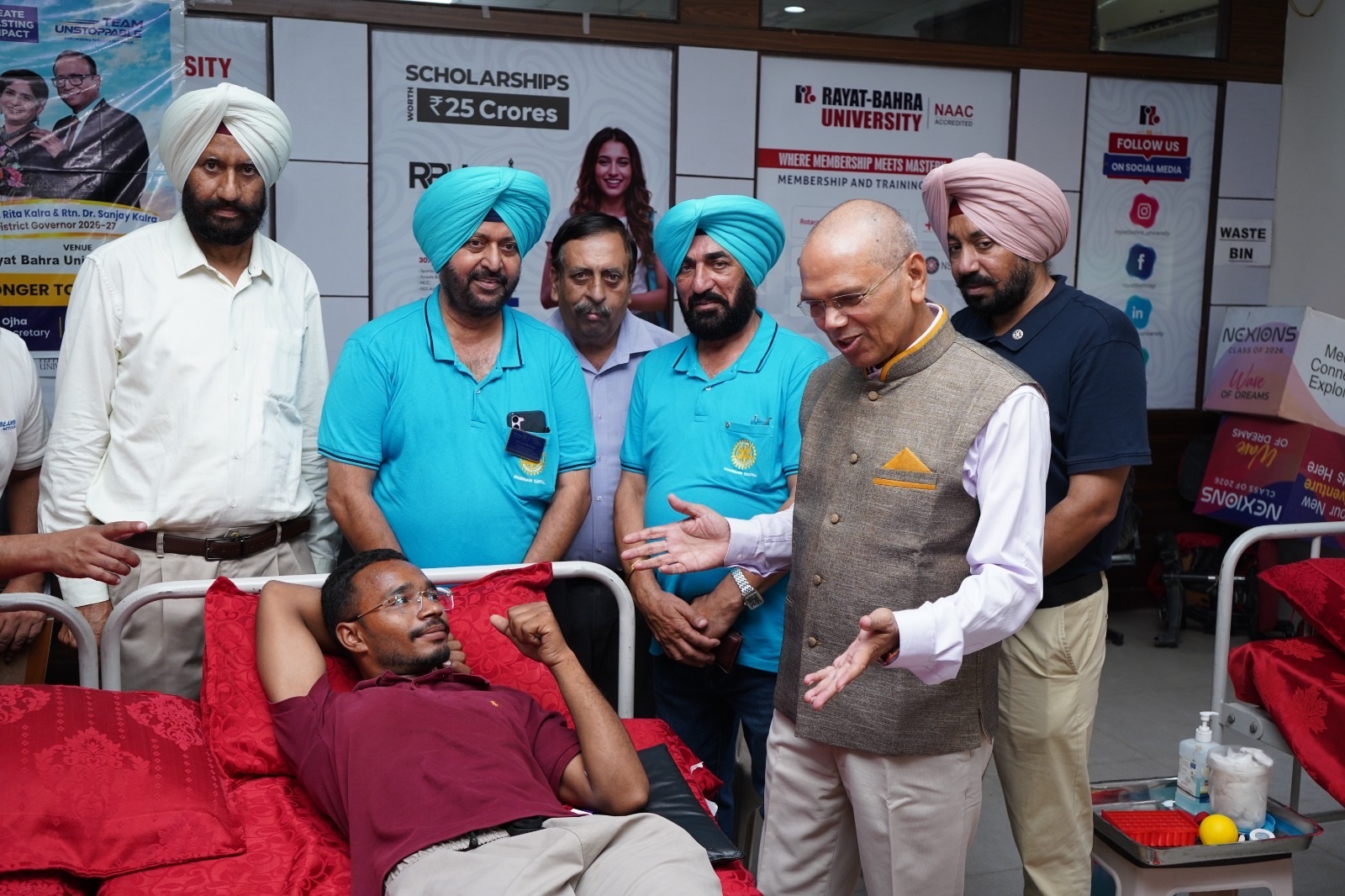70 units collected at RBU blood donation camp